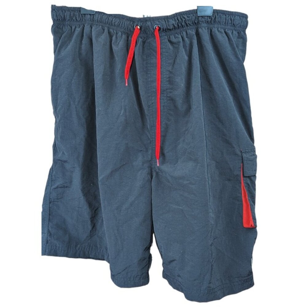 Men's XL Panama Jack Swim Trunks Drawstring/Elastic Waist 2 Side Pocket 1 Cargo